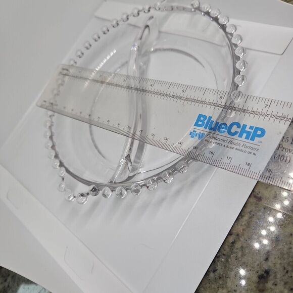 Imperial Glass Candlewick‎ pattern divided relish/candy dish with handles - Picture 4 of 4